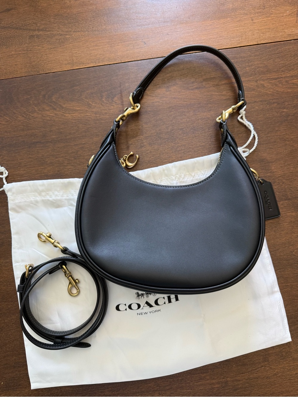 Coach Jonie 22 Black with Gold-Toned Hardware - style CBG16